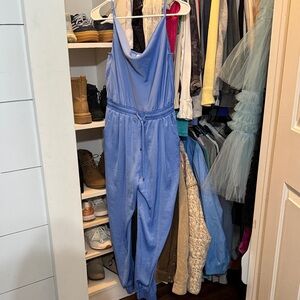 Glam Light Blue halter neck Jumpsuit